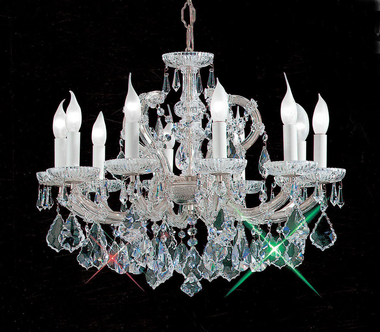 Classic Lighting 8110 CH SC Maria Theresa Traditional Crystal Chandelier in Chrome (Imported from Italy)