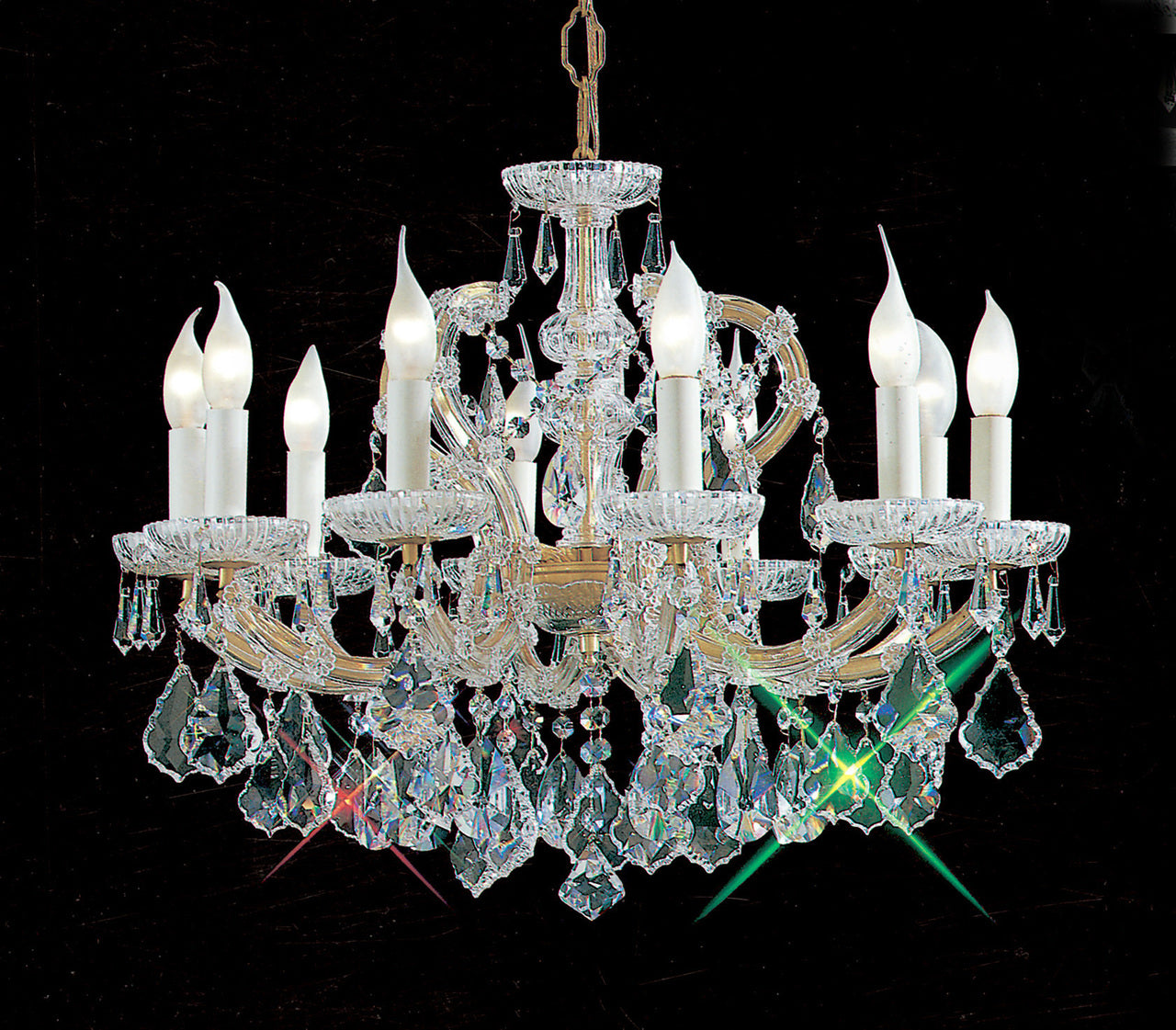 Classic Lighting 8110 OWG SC Maria Theresa Traditional Crystal Chandelier in Olde World Gold (Imported from Italy)