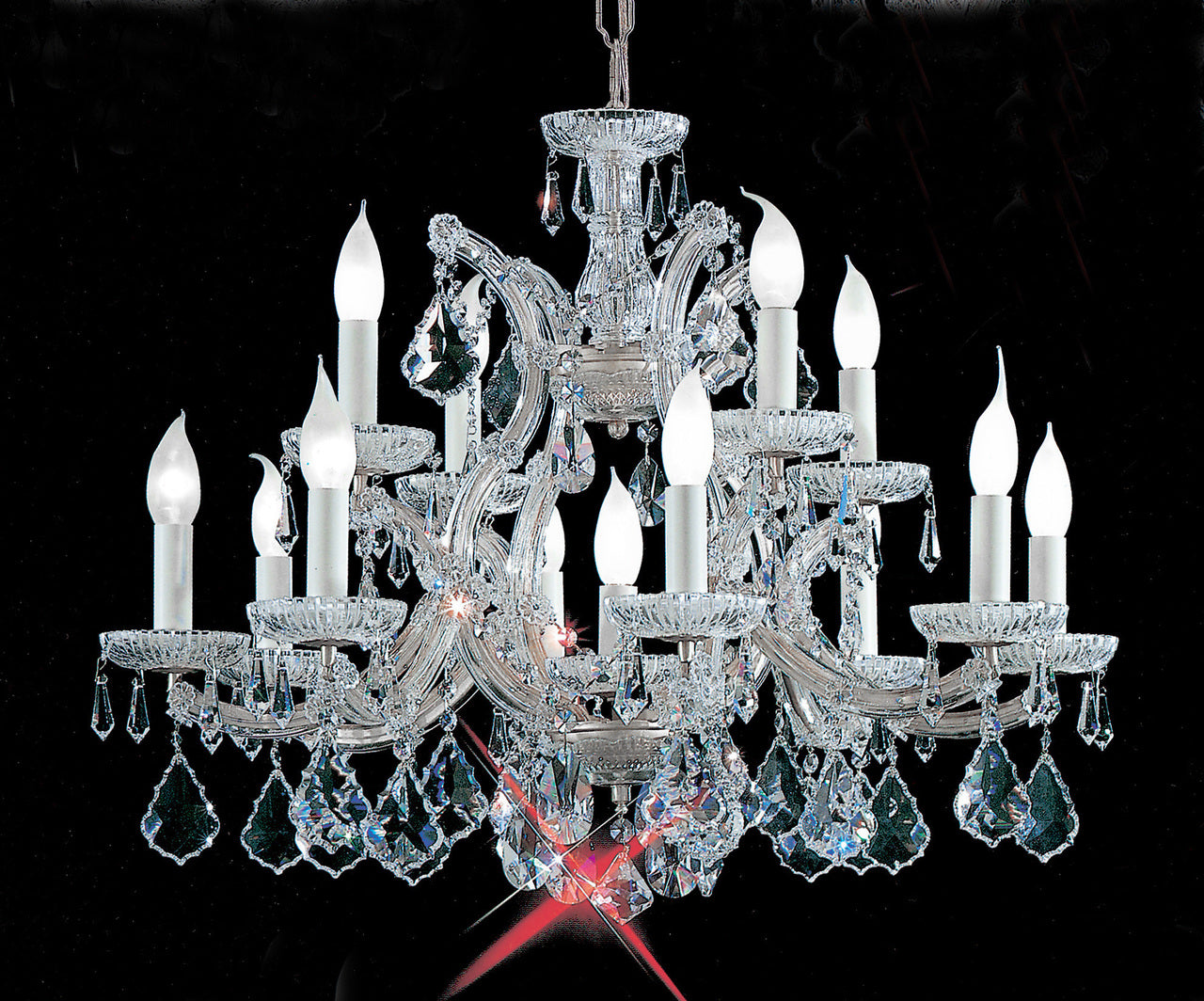 Classic Lighting 8113 CH SC Maria Theresa Traditional Crystal Chandelier in Chrome (Imported from Italy)