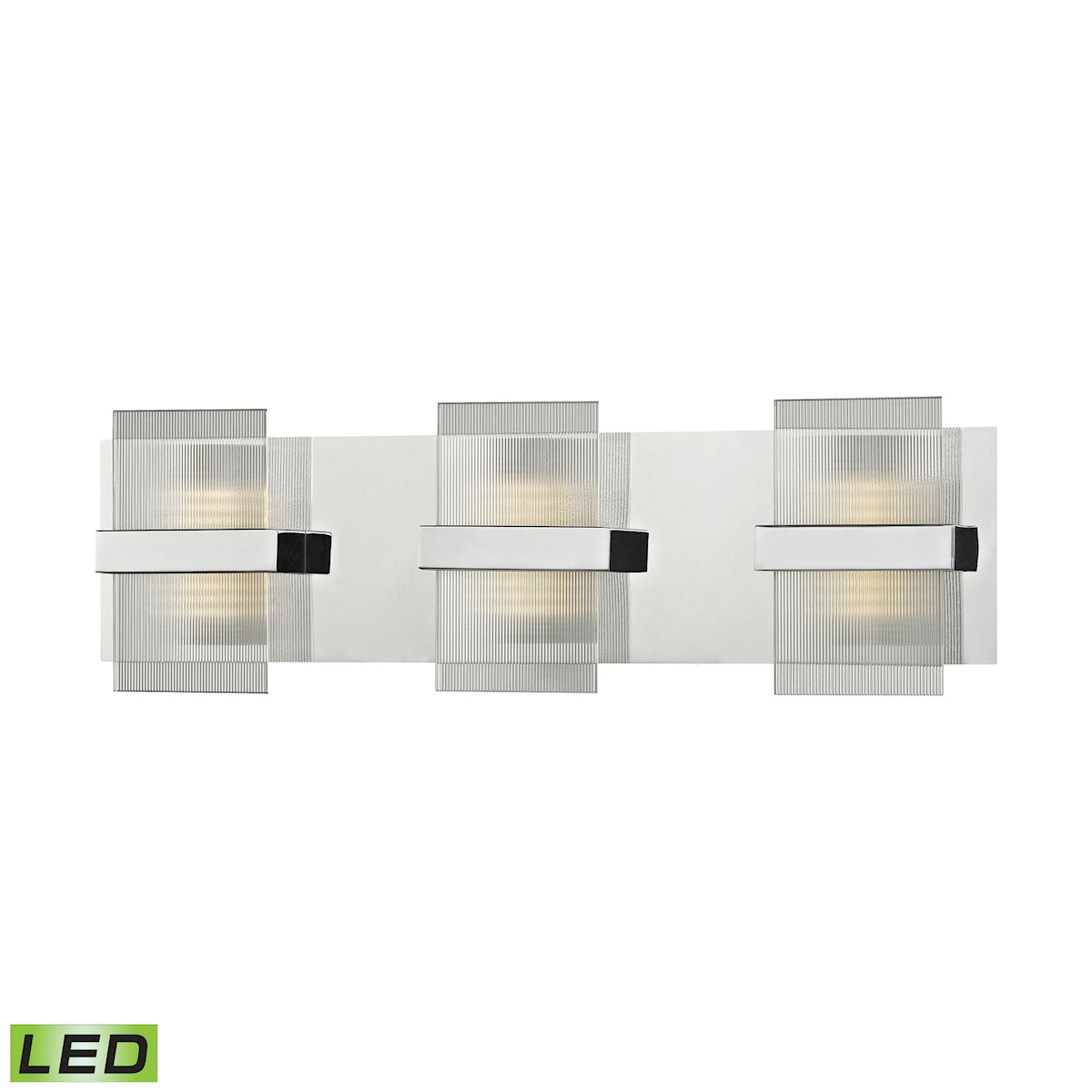 ELK Lighting 81141/LED Desiree 1-Light Vanity Sconce in Polished Chrome with Clear Lined Glass - Integrated LED