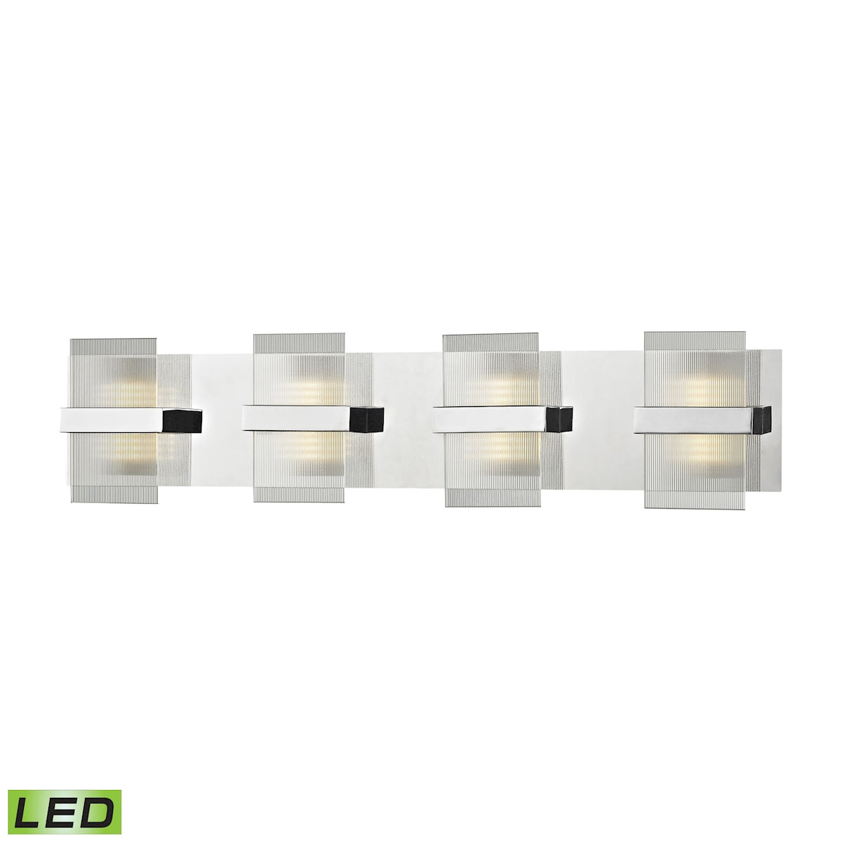 ELK Lighting 81142/LED Desiree 1-Light Vanity Sconce in Polished Chrome with Clear Lined Glass - Integrated LED