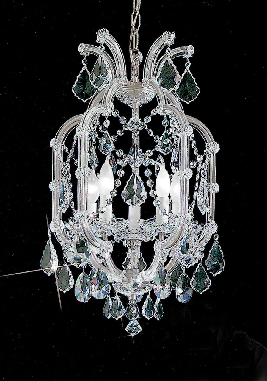 Classic Lighting 8115 CH S Maria Theresa Traditional Crystal Chandelier in Chrome (Imported from Italy)