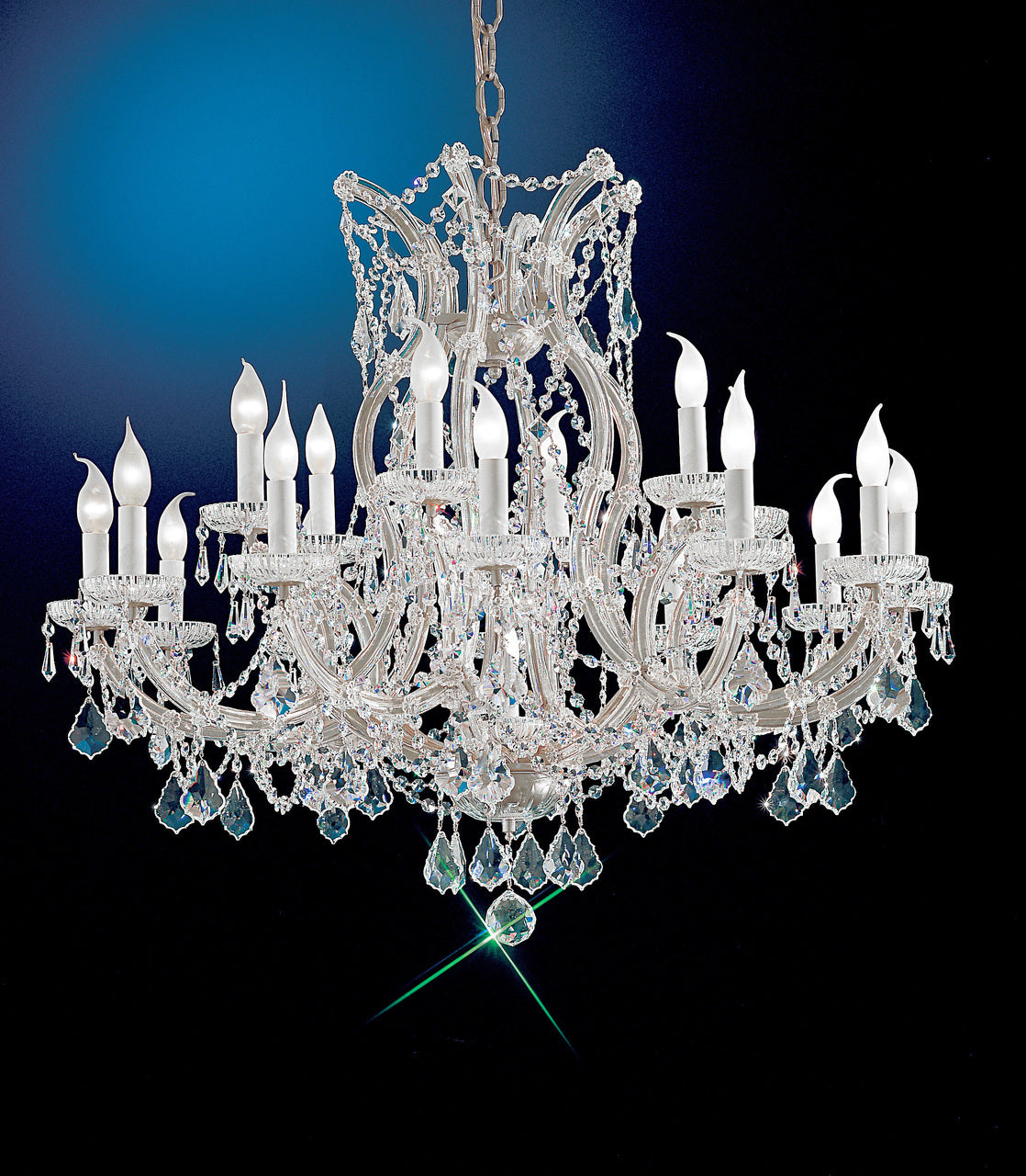 Classic Lighting 8118 CH SC Maria Theresa Traditional Crystal Chandelier in Chrome (Imported from Italy)