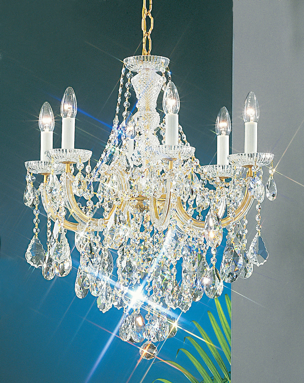 Classic Lighting 8121 OWG SC Maria Theresa Traditional Crystal Chandelier in Olde World Gold (Imported from Italy)