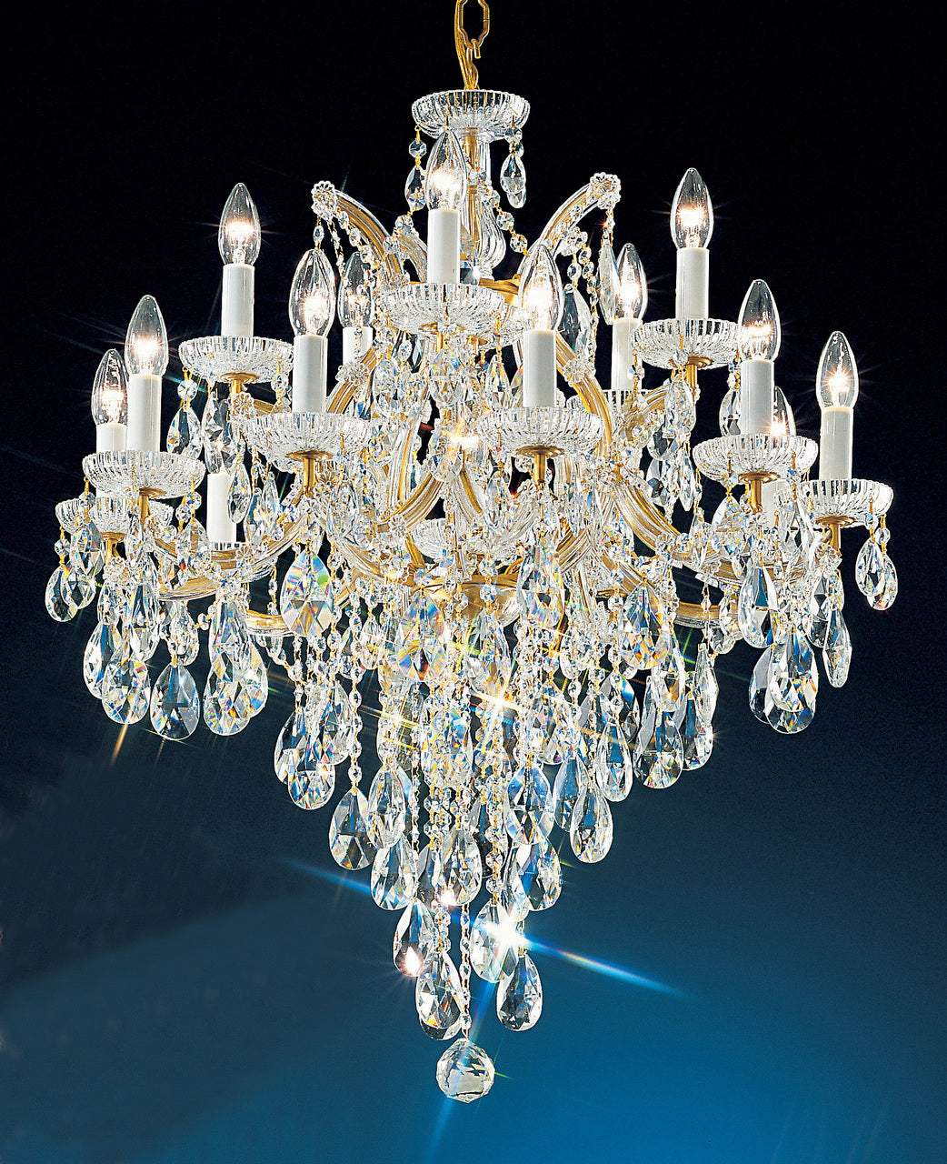 Classic Lighting 8126 OWG SC Maria Theresa Traditional Crystal Chandelier in Olde World Gold (Imported from Italy)