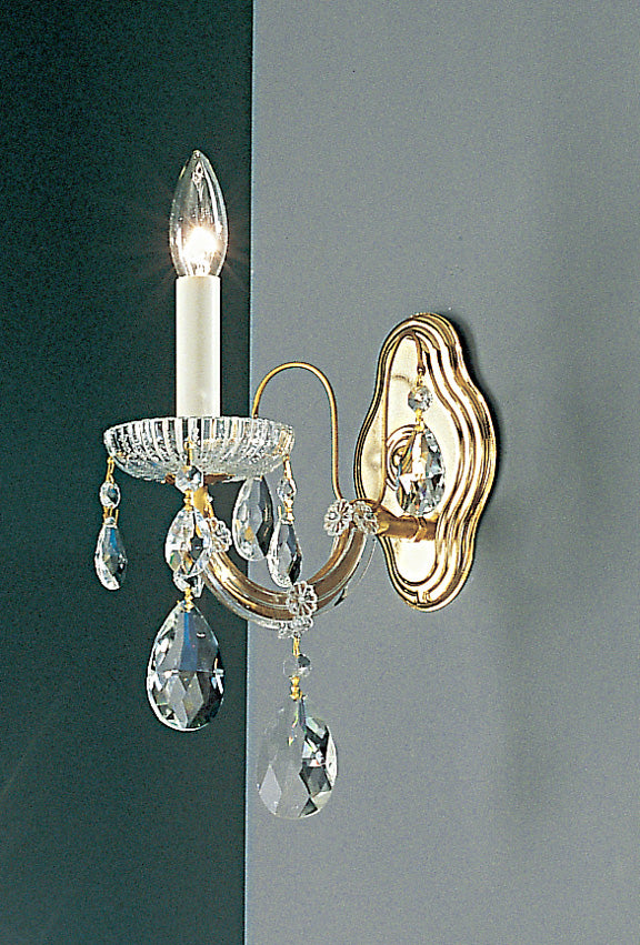Classic Lighting 8127 OWG S Maria Theresa Traditional Crystal Wall Sconce in Olde World Gold (Imported from Italy)