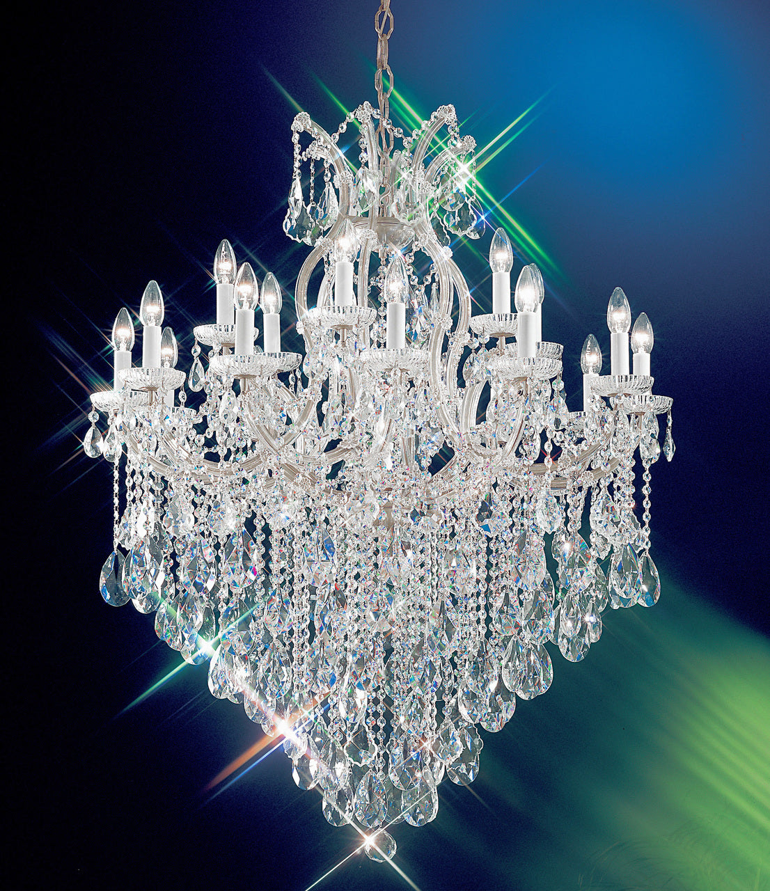 Classic Lighting 8128 CH SC Maria Theresa Traditional Crystal Chandelier in Chrome (Imported from Italy)