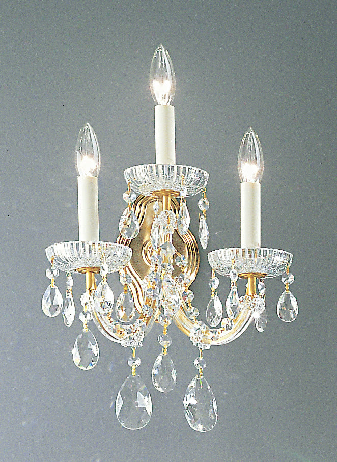 Classic Lighting 8129 OWG SC Maria Theresa Traditional Crystal Wall Sconce in Olde World Gold (Imported from Italy)