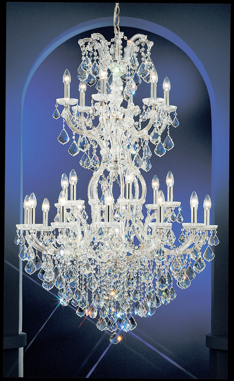 Classic Lighting 8131 CH S Maria Theresa Traditional Crystal Chandelier in Chrome (Imported from Italy)