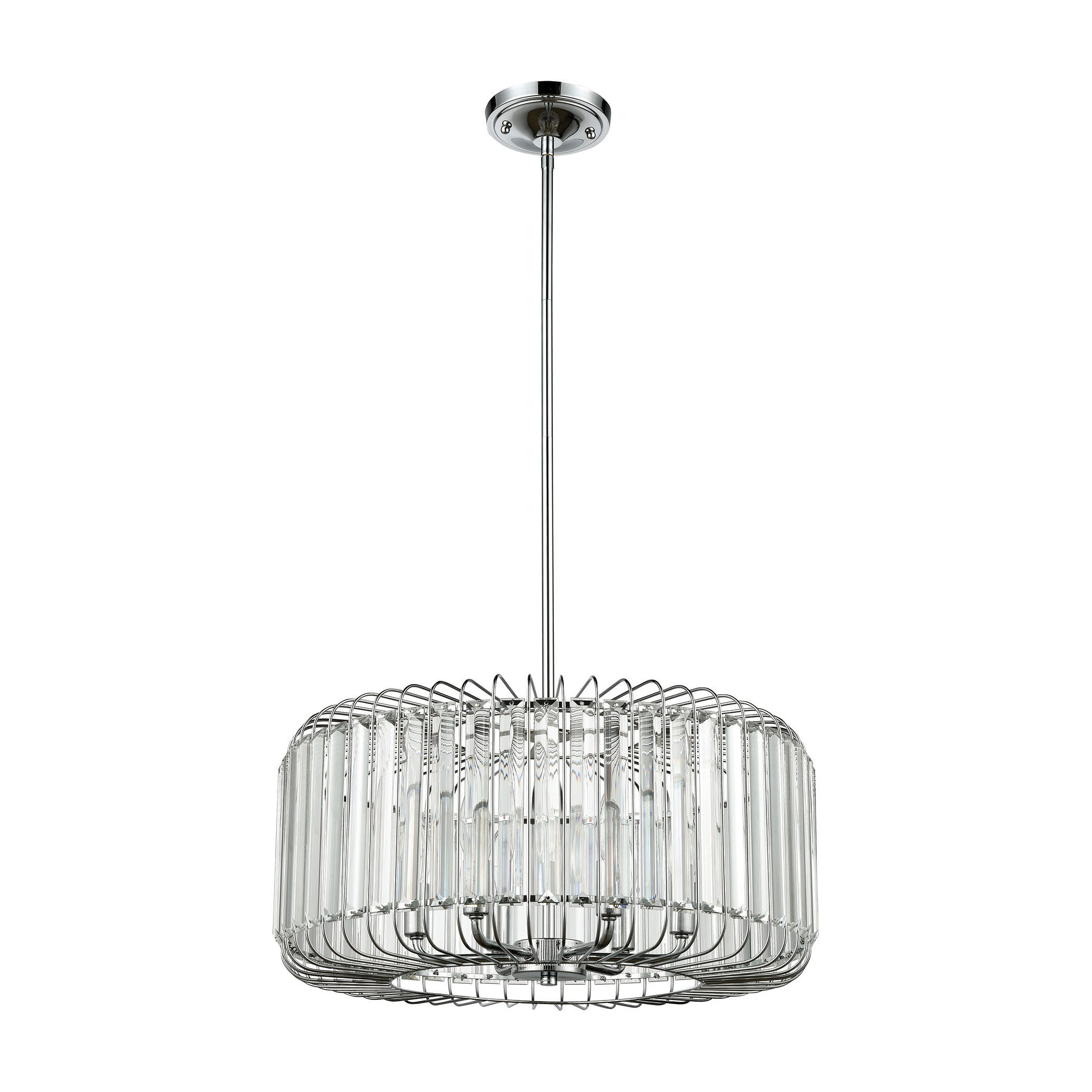 ELK Lighting 81325/6 Beaumont 6-Light Chandelier in Polished Chrome with Clear Crystal