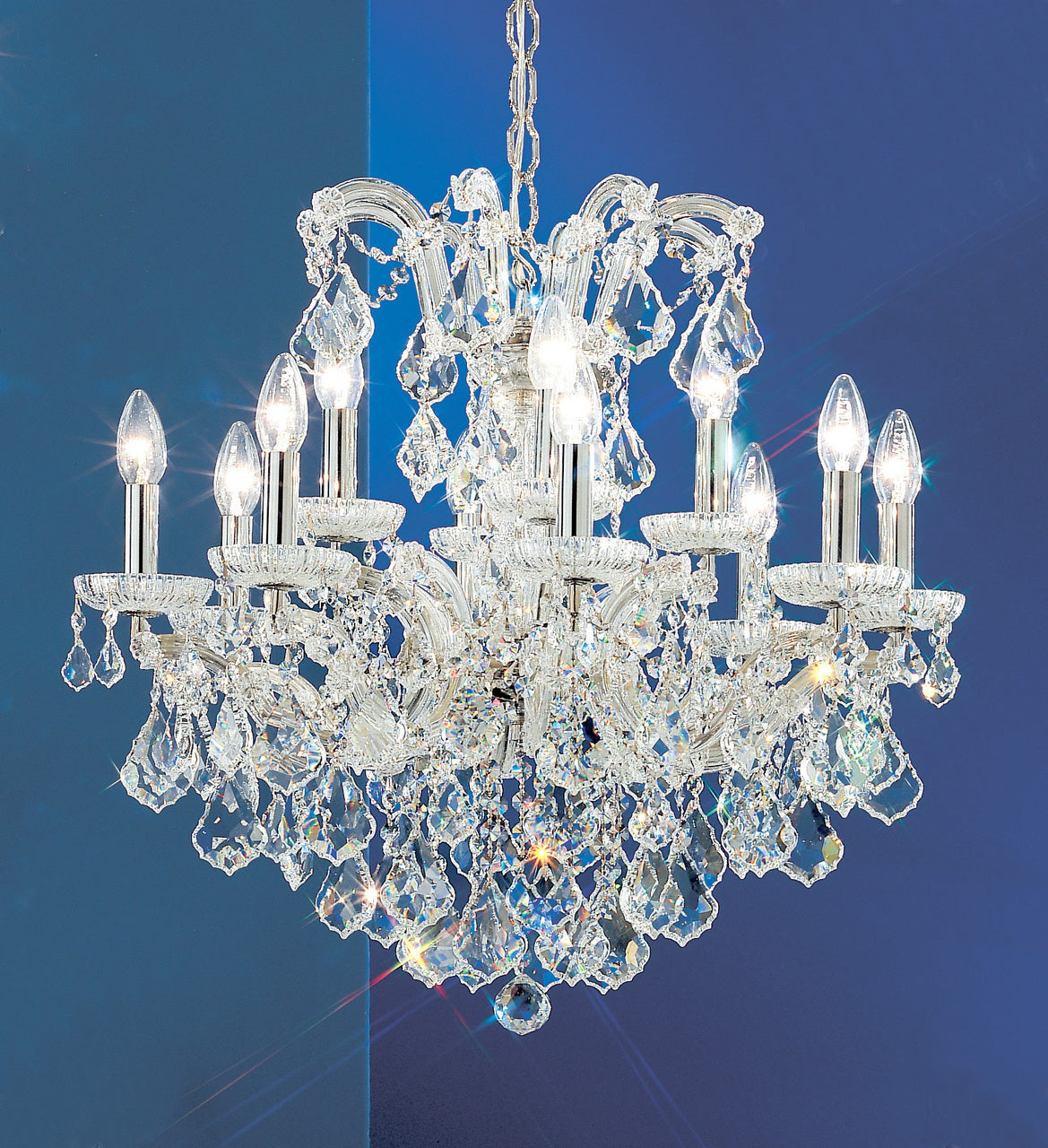 Classic Lighting 8132 OWG C Maria Theresa Traditional Crystal Chandelier in Olde World Gold (Imported from Italy)