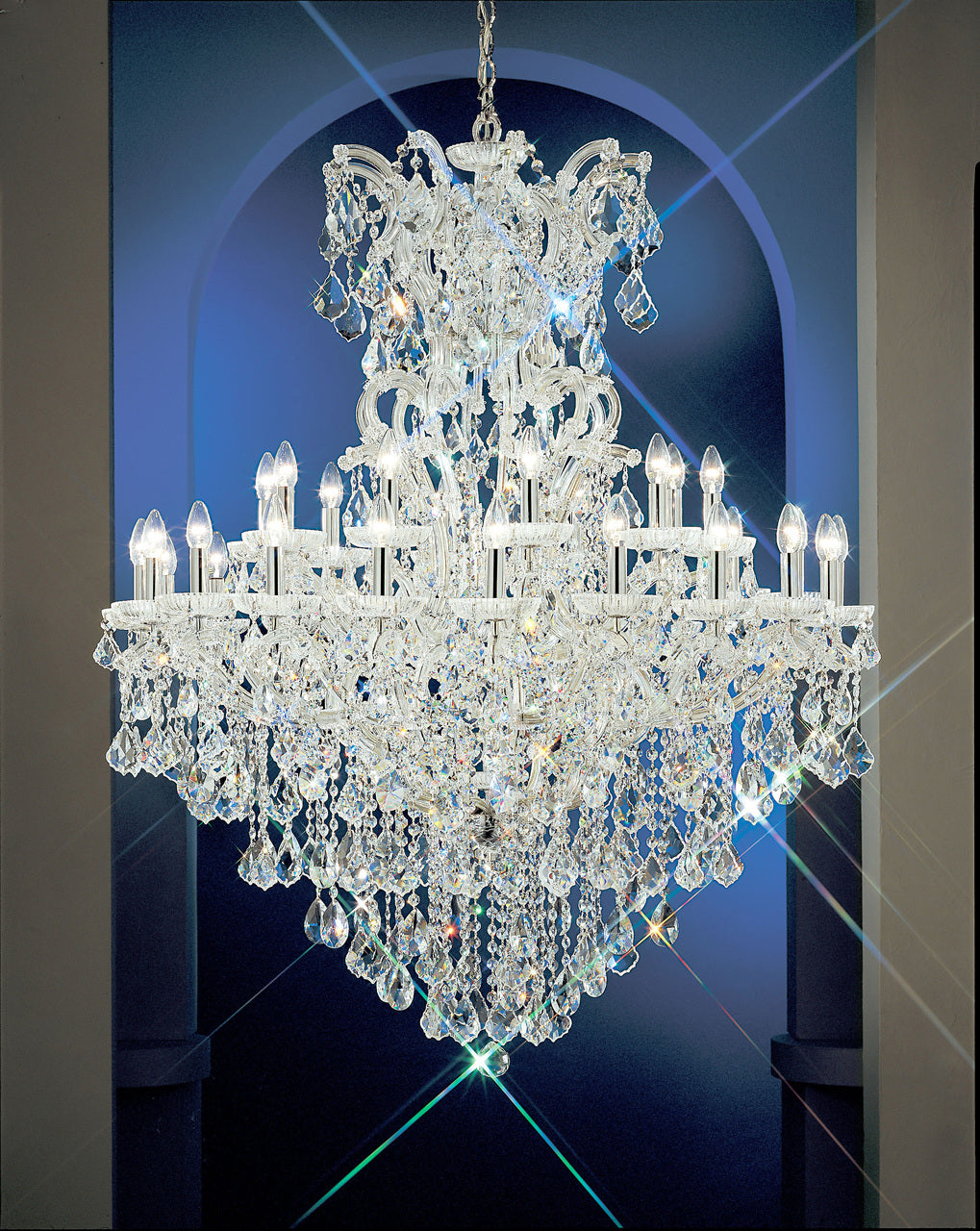 Classic Lighting 8137 OWG S Maria Theresa Traditional Crystal Chandelier in Olde World Gold (Imported from Italy)