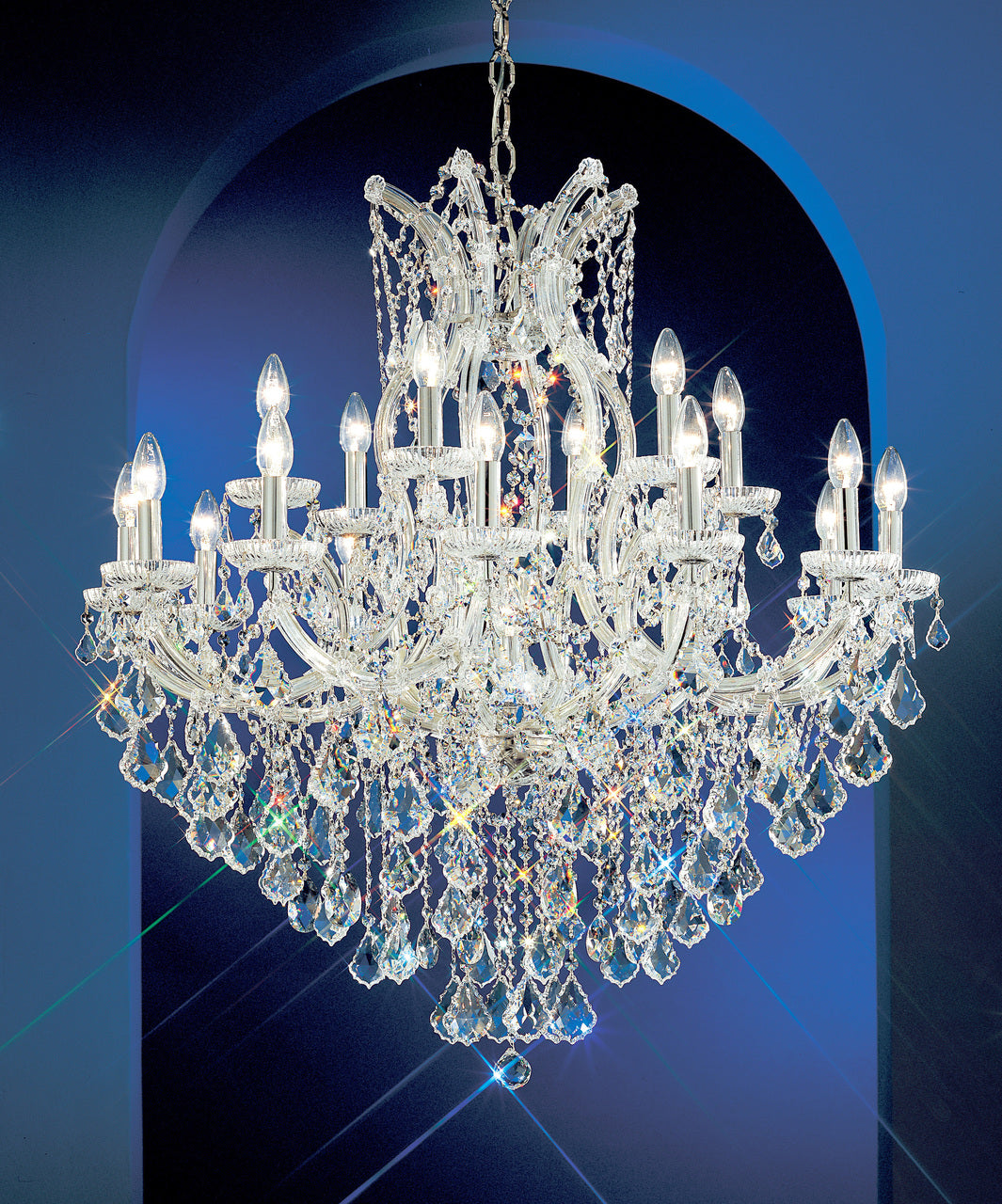 Classic Lighting 8138 CH S Maria Theresa Traditional Crystal Chandelier in Chrome (Imported from Italy)
