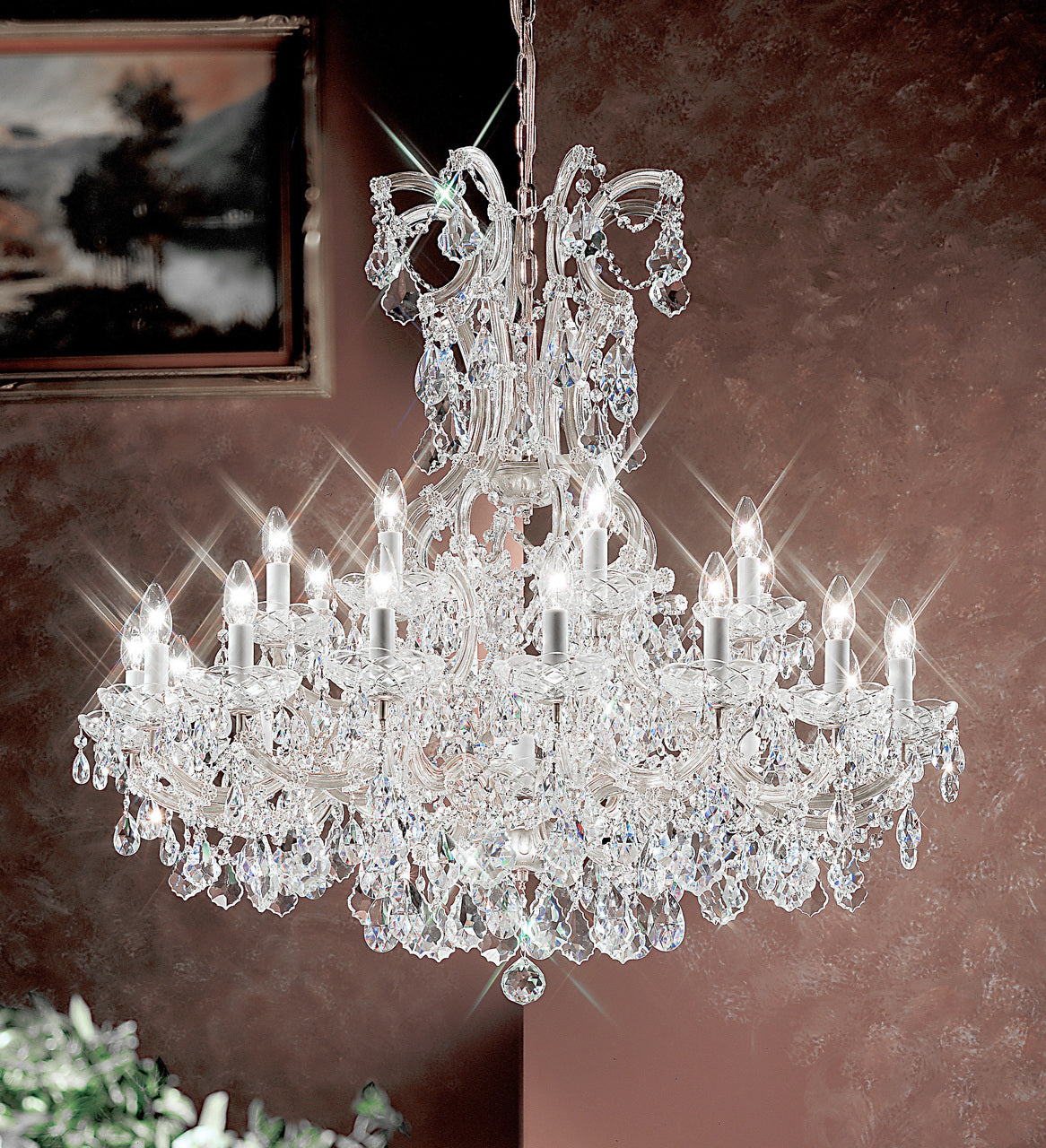 Classic Lighting 8159 CH SC Maria Theresa Traditional Crystal Chandelier in Chrome (Imported from Italy)