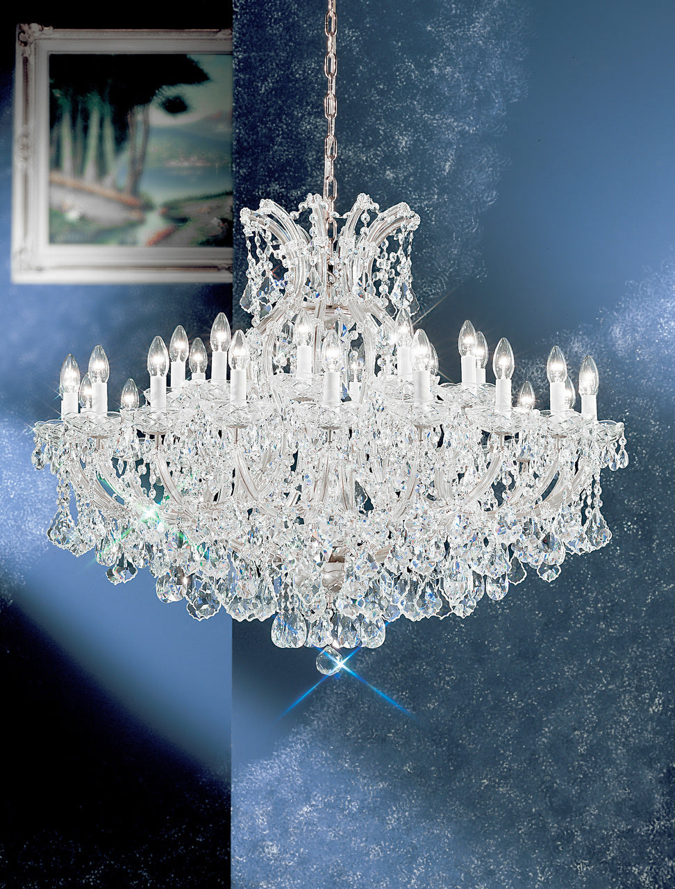 Classic Lighting 8160 CH C Maria Theresa Traditional Crystal Chandelier in Chrome (Imported from Italy)