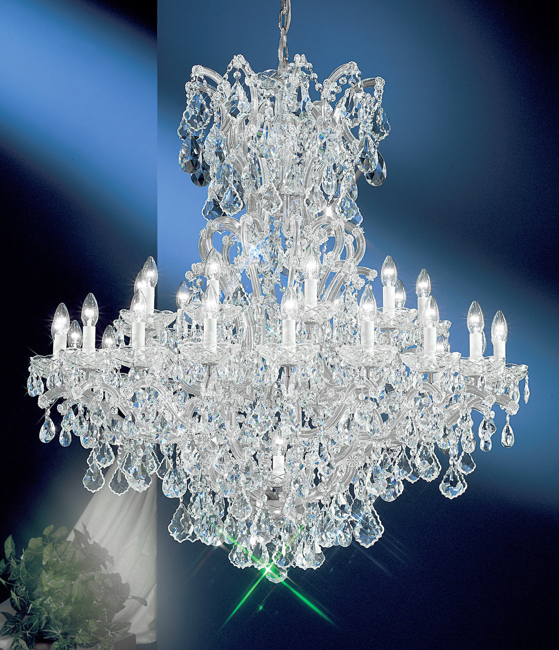 Classic Lighting 8163 CH SC Maria Theresa Traditional Crystal Chandelier in Chrome (Imported from Italy)