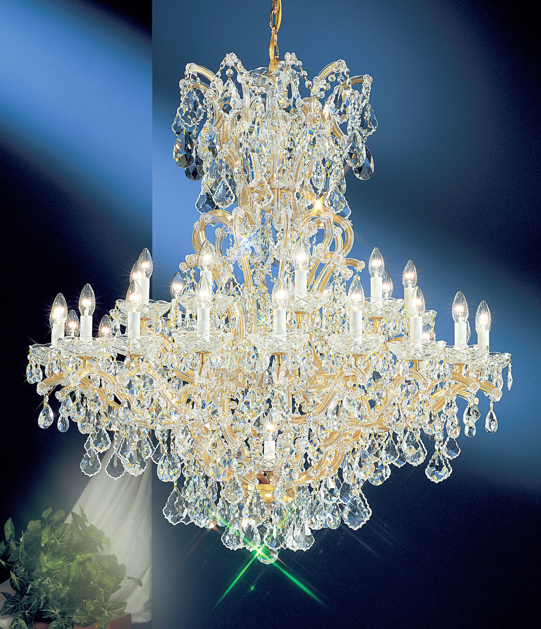 Classic Lighting 8163 OWG C Maria Theresa Traditional Crystal Chandelier in Olde World Gold (Imported from Italy)