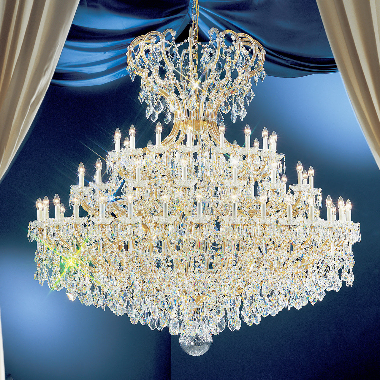 Classic Lighting 8169 OWG C Maria Theresa Traditional Crystal Chandelier in Olde World Gold (Imported from Italy)