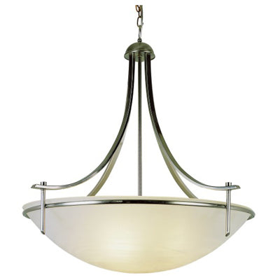 Trans Globe Lighting 8179 BN Vitalian 30" Brushed Nickel Contemporary Chandelier with Multiple Glass Choices for Shades