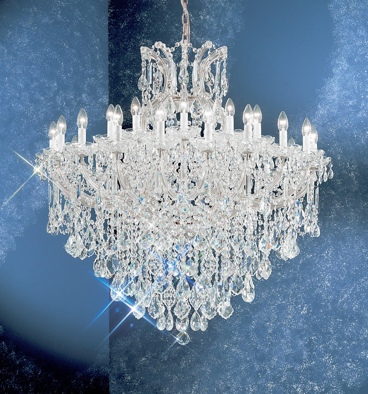 Classic Lighting 8180 CH S Maria Theresa Traditional Crystal Chandelier in Chrome (Imported from Italy)