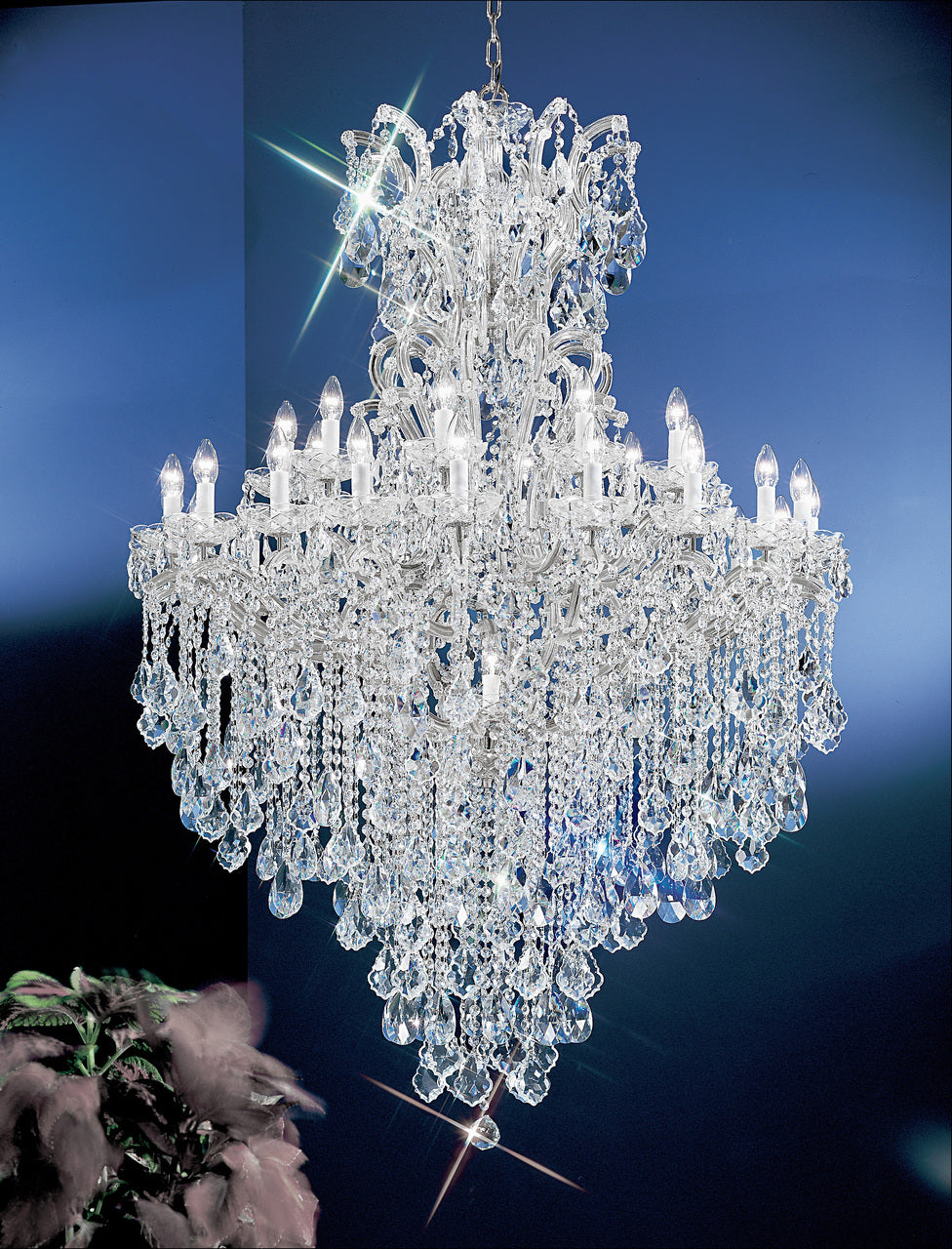 Classic Lighting 8183 CH C Maria Theresa Traditional Crystal Chandelier in Chrome (Imported from Italy)