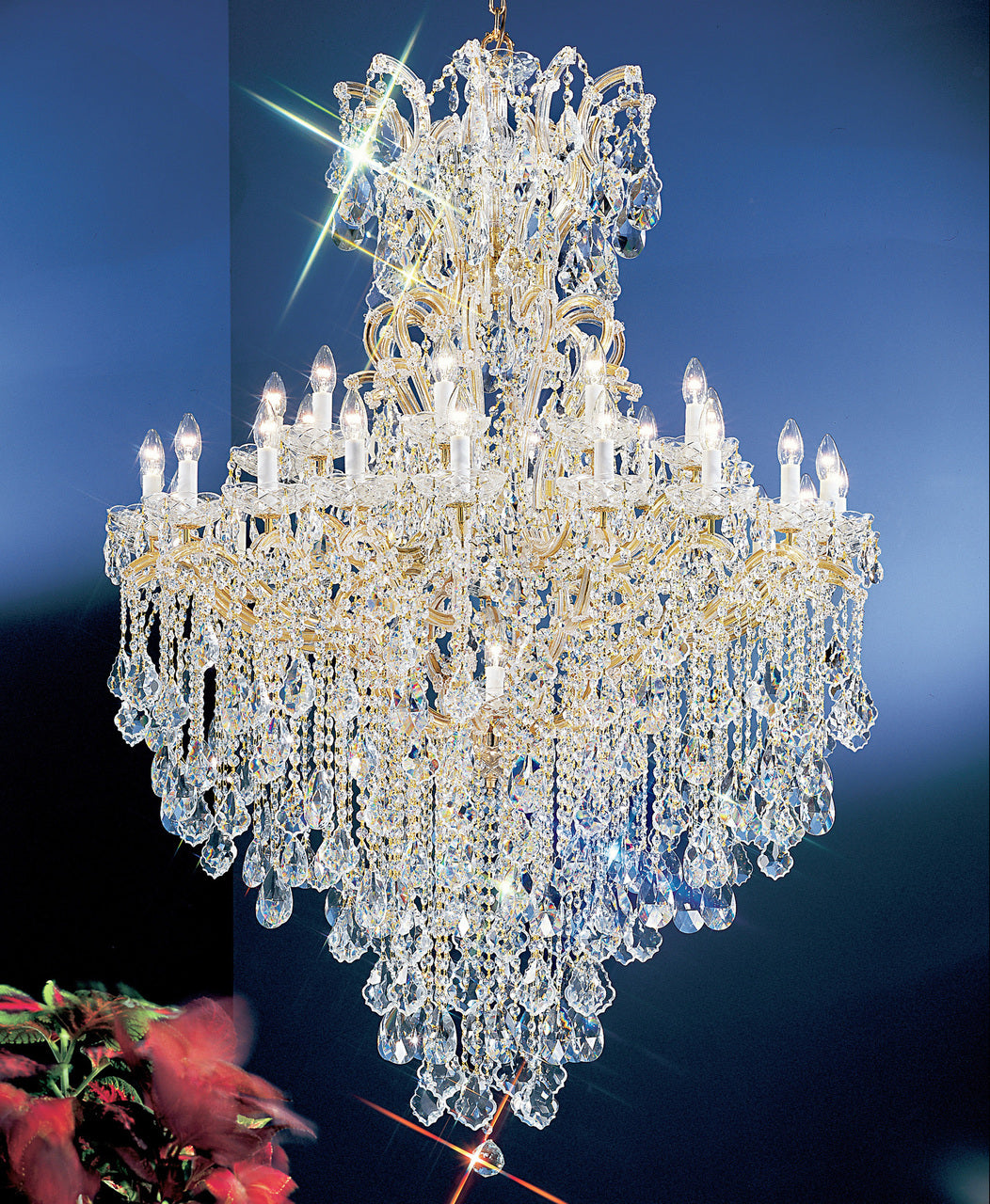 Classic Lighting 8183 OWG SC Maria Theresa Traditional Crystal Chandelier in Olde World Gold (Imported from Italy)