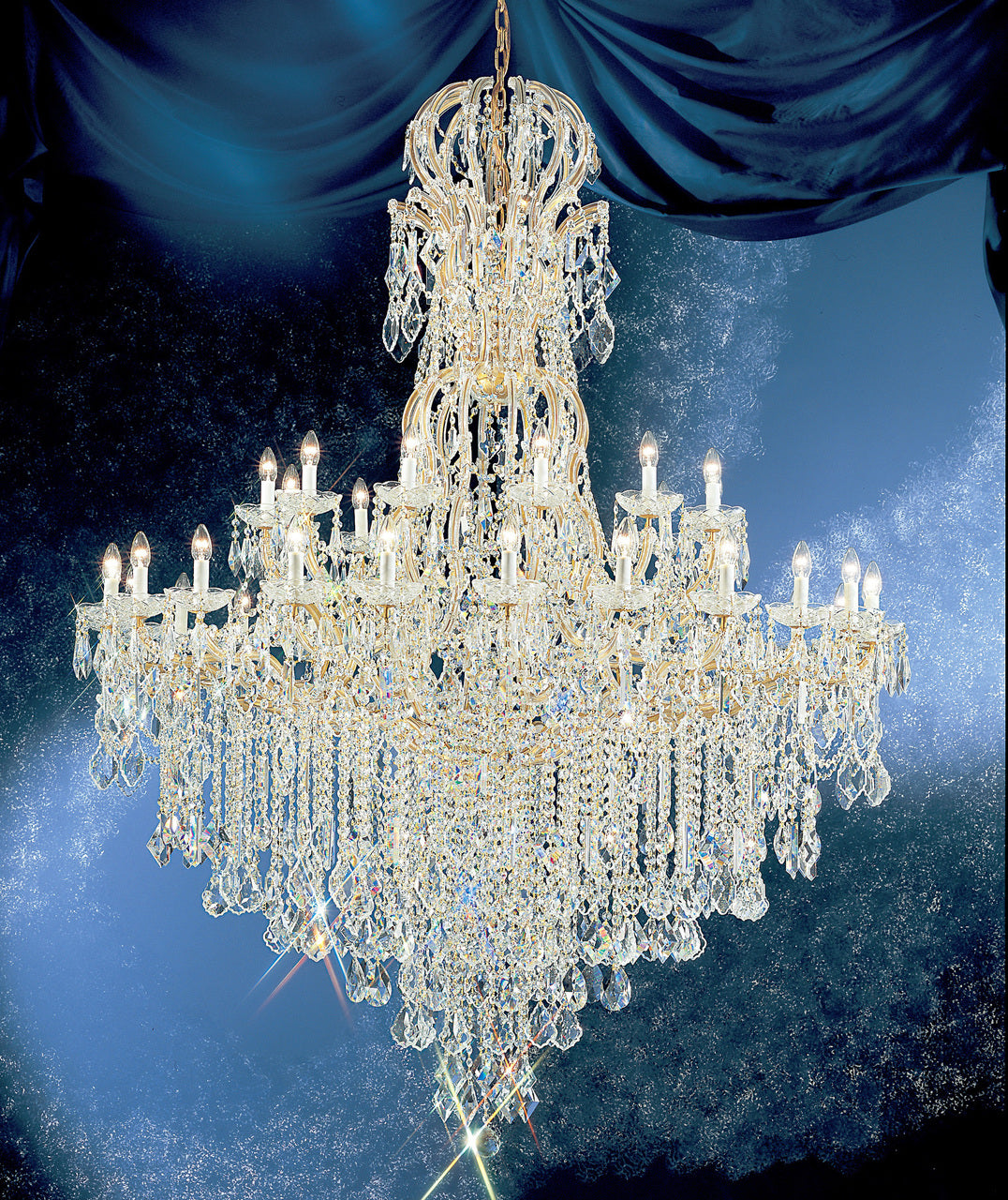 Classic Lighting 8186 OWG SC Maria Theresa Traditional Crystal Chandelier in Olde World Gold (Imported from Italy)