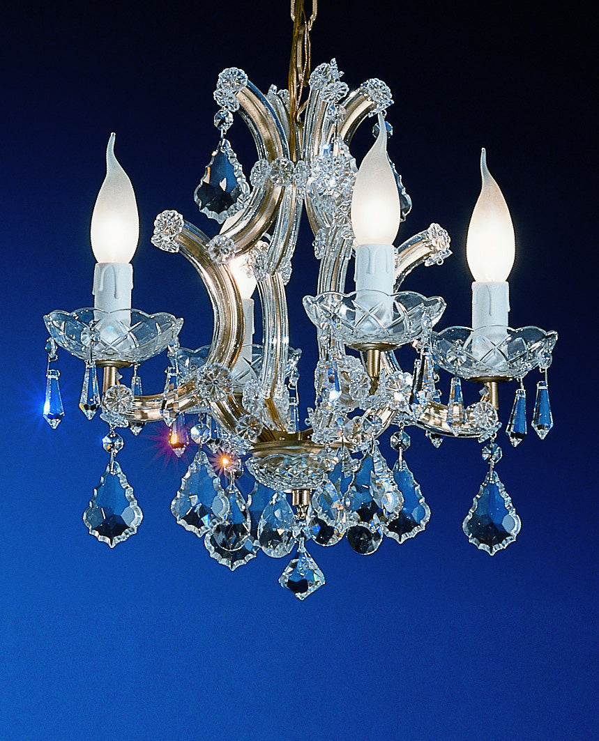 Classic Lighting 8194 OWG S Maria Theresa Traditional Crystal Mini Chandelier in Olde World Gold (Imported from Italy)
