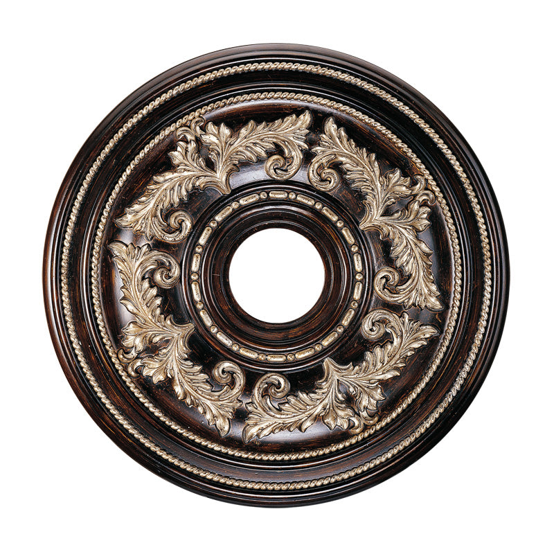 LIVEX Lighting 8200-40 Ceiling Medallion with Hand-Rubbed Bronze and Antique Silver Accents