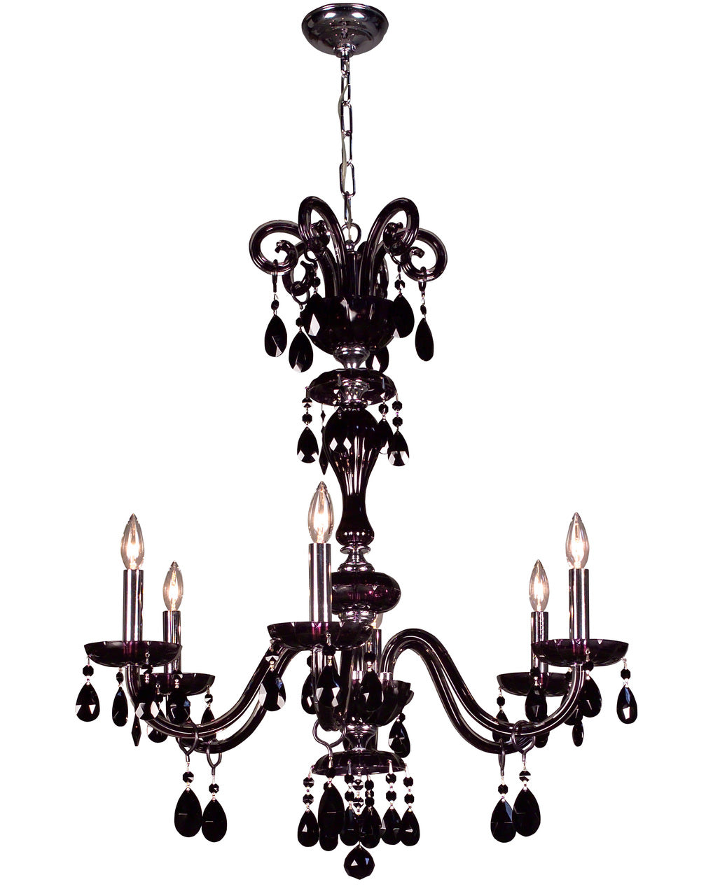 Classic Lighting 82006 CBK Monte Carlo Crystal Chandelier in Black (Imported from Spain)