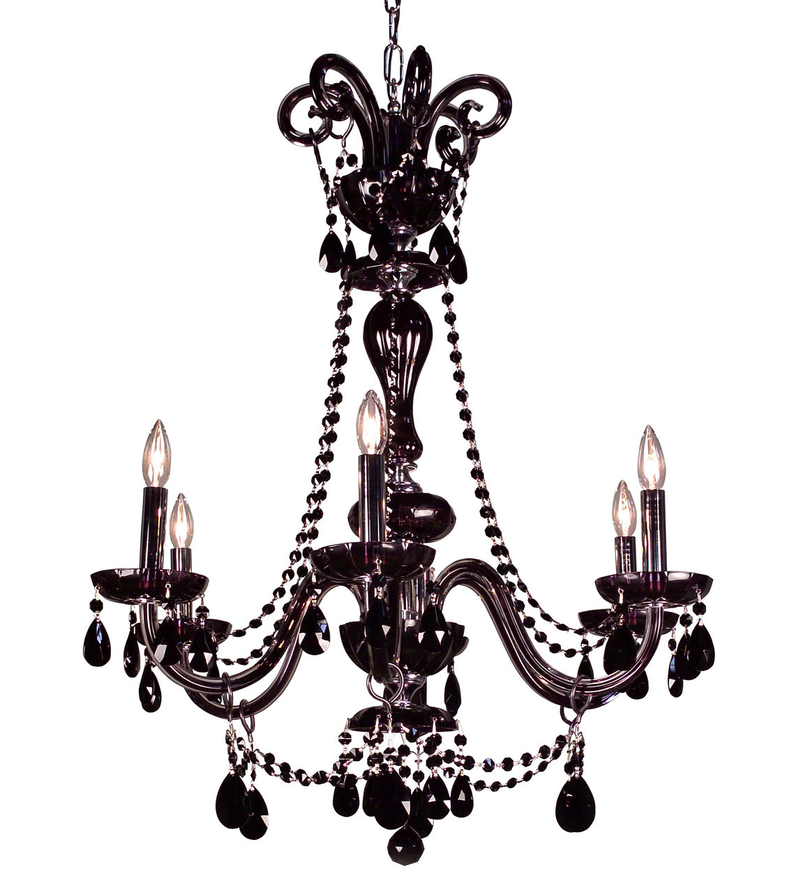 Classic Lighting 82016 SJT Monte Carlo Elite Crystal Chandelier in Black (Imported from Spain)