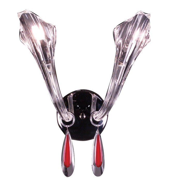 Classic Lighting 82022 CH RED Inspiration Crystal Wall Sconce in Chrome (Imported from Spain)