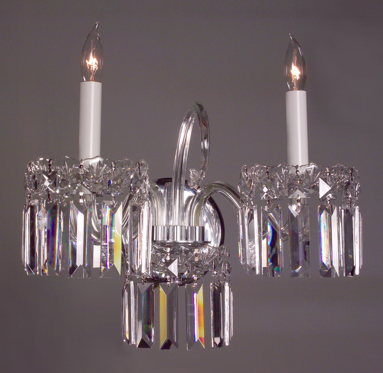 Classic Lighting 82032 CH S Buckingham Crystal Wall Sconce in Chrome (Imported from Spain)