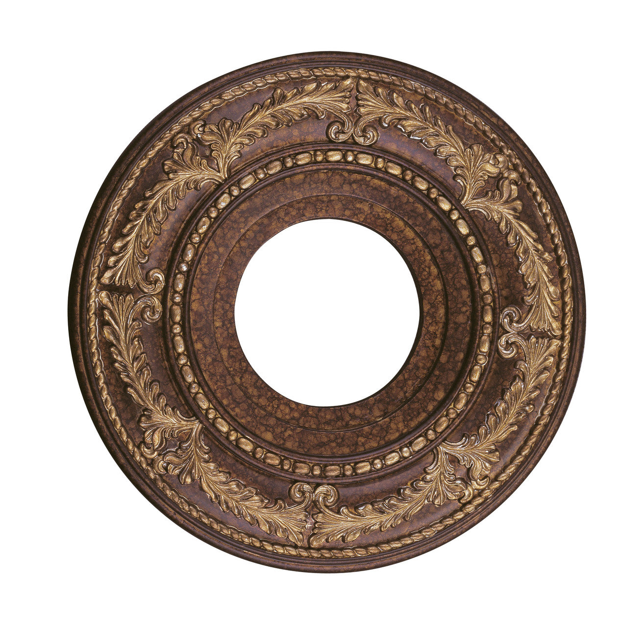 LIVEX Lighting 8204-64 Ceiling Medallion in Palacial Bronze with Gilded Accents