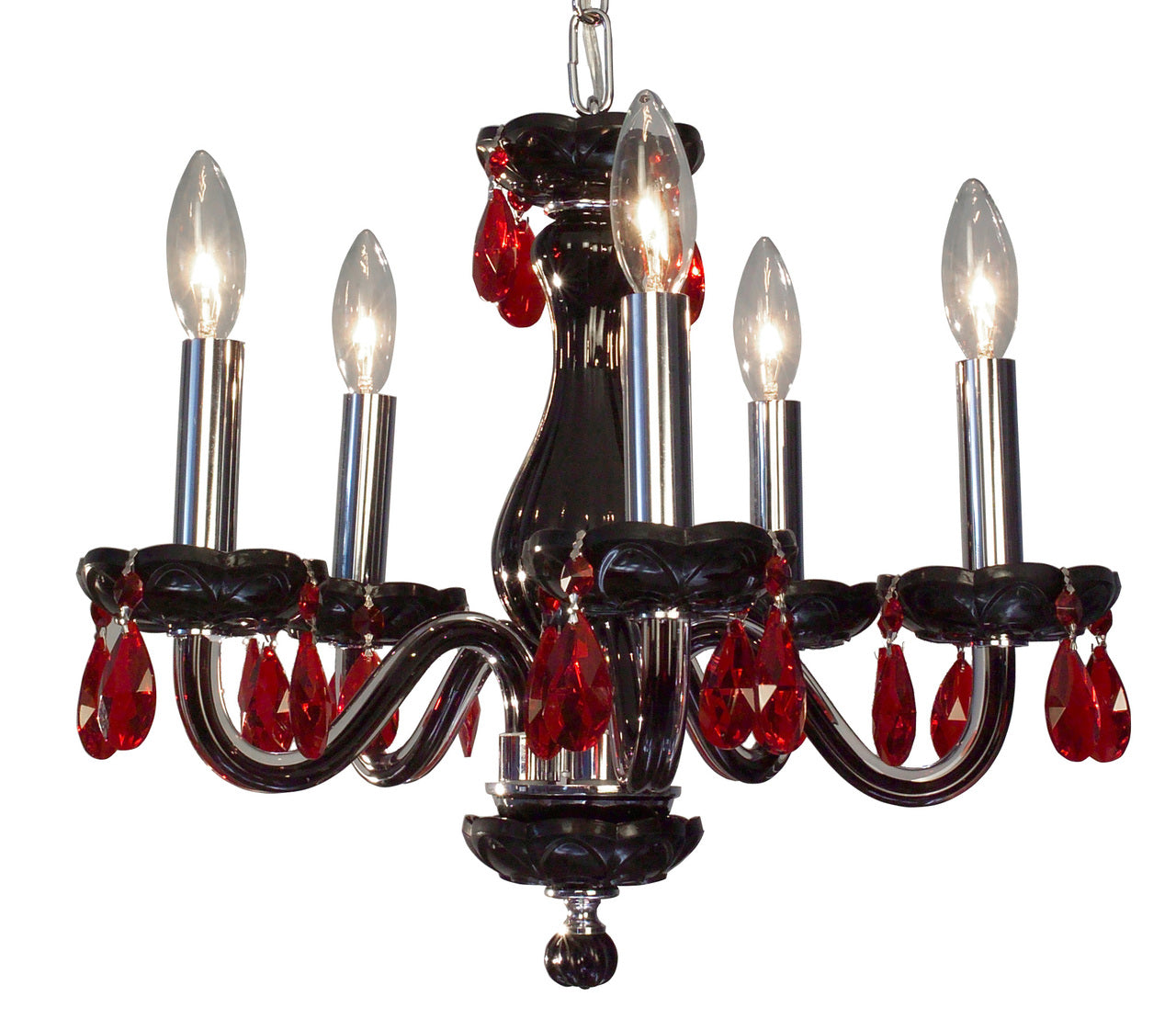 Classic Lighting 82045 BLK SGT Monaco Crystal Chandelier in Black (Imported from Spain)