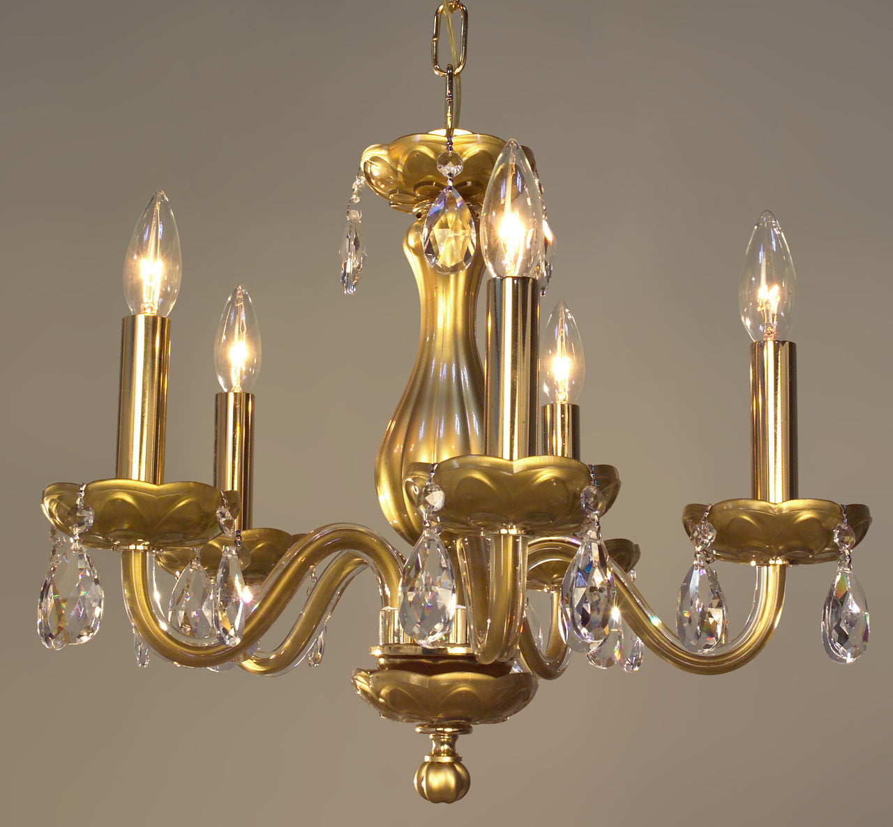 Classic Lighting 82045 GLD CPPR Monaco Crystal Chandelier in Gold (Imported from Spain)