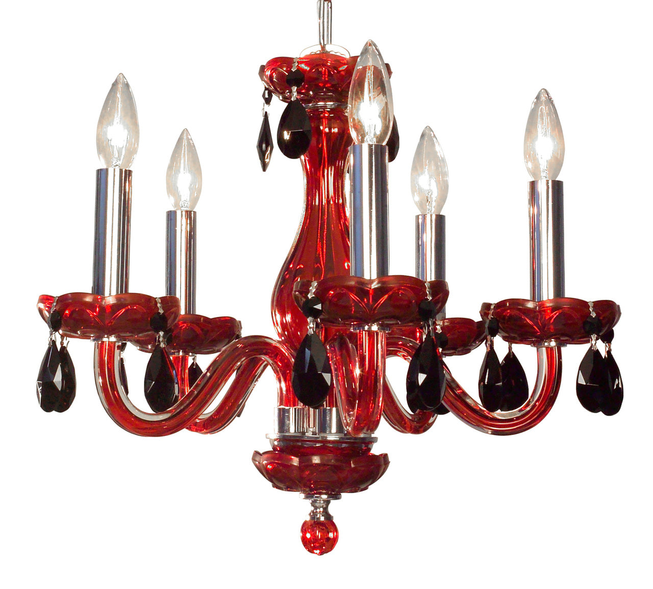Classic Lighting 82045 RED CBK Monaco Crystal Chandelier in Red (Imported from Spain)