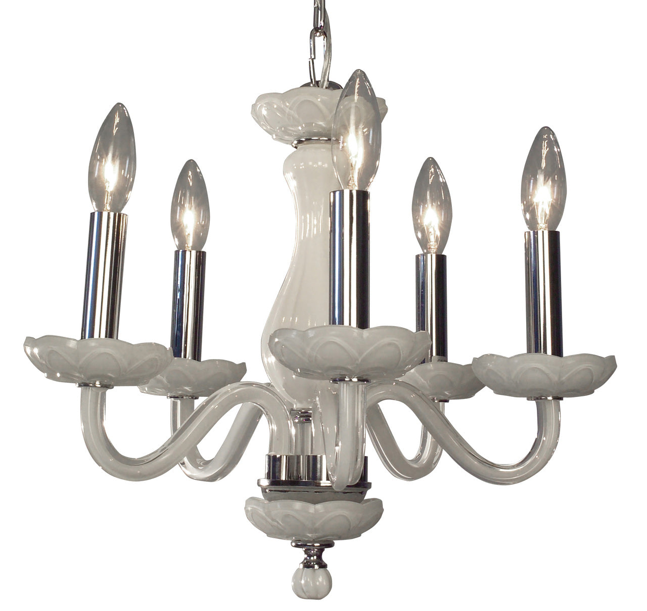 Classic Lighting 82045 WHT Monaco Crystal Chandelier in White (Imported from Spain)