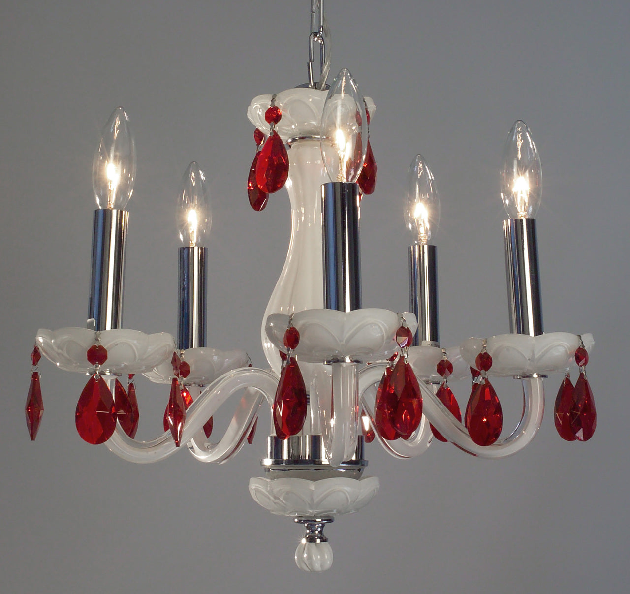 Classic Lighting 82045 WHT SFR Monaco Crystal Chandelier in White (Imported from Spain)