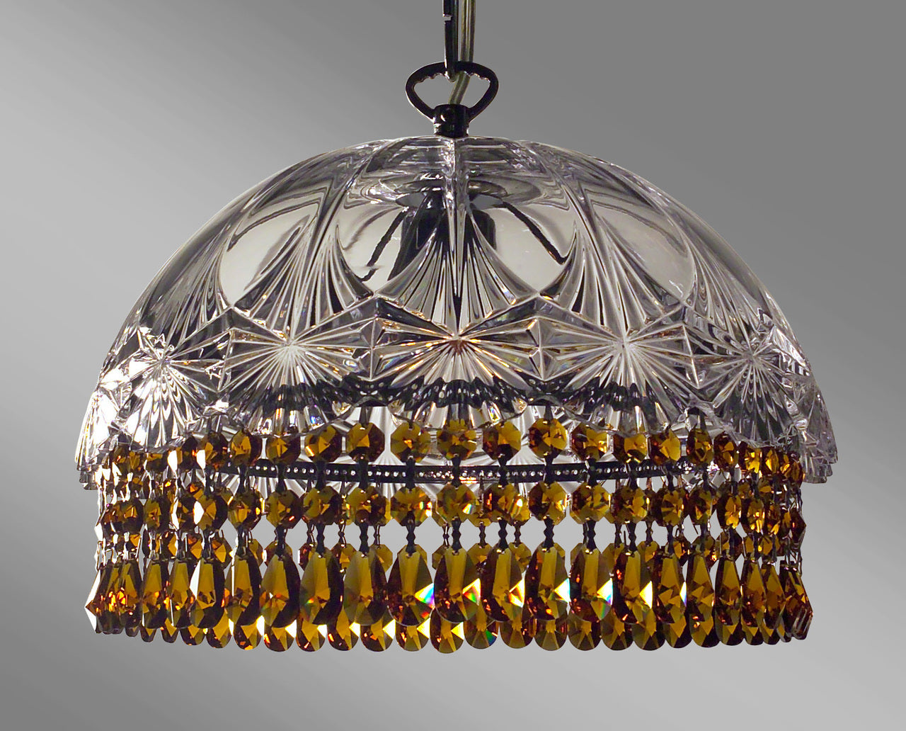 Classic Lighting 8221 CH AM Prague Crystal/Glass Pendant in Chrome (Imported from Spain)