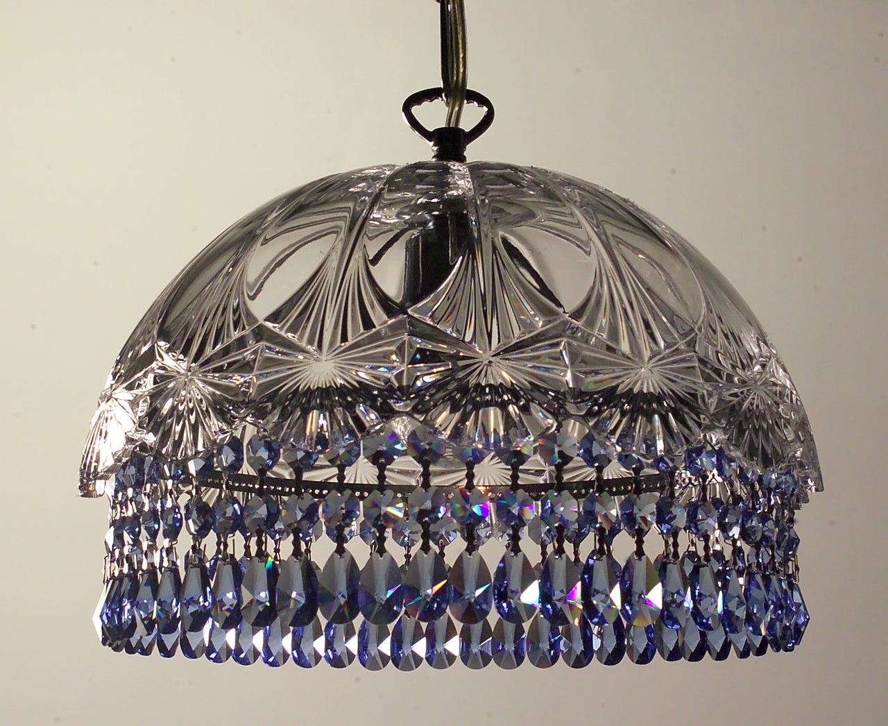 Classic Lighting 8221 CH SAP Prague Crystal/Glass Pendant in Chrome (Imported from Spain)