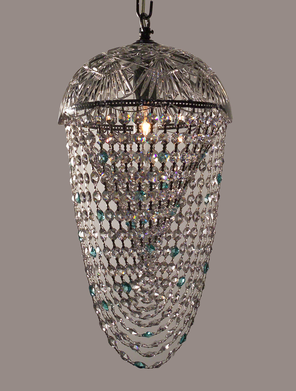 Classic Lighting 8224 CH CPAG Prague Crystal/Glass Pendant in Chrome (Imported from Spain)