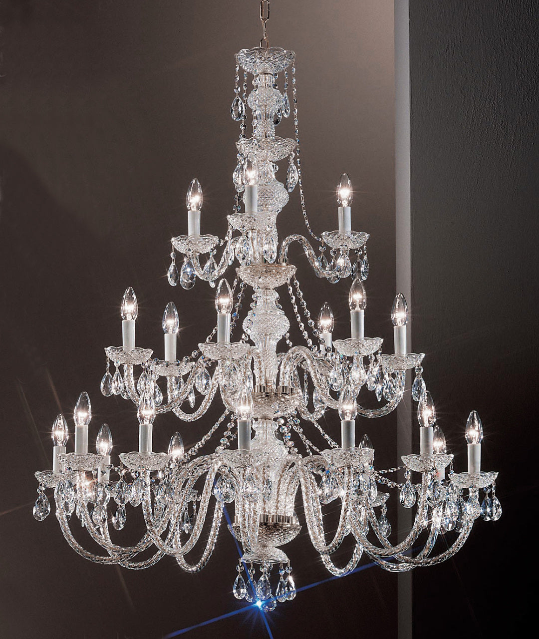 Classic Lighting 8231 CH I Monticello Crystal/Glass Chandelier in Chrome