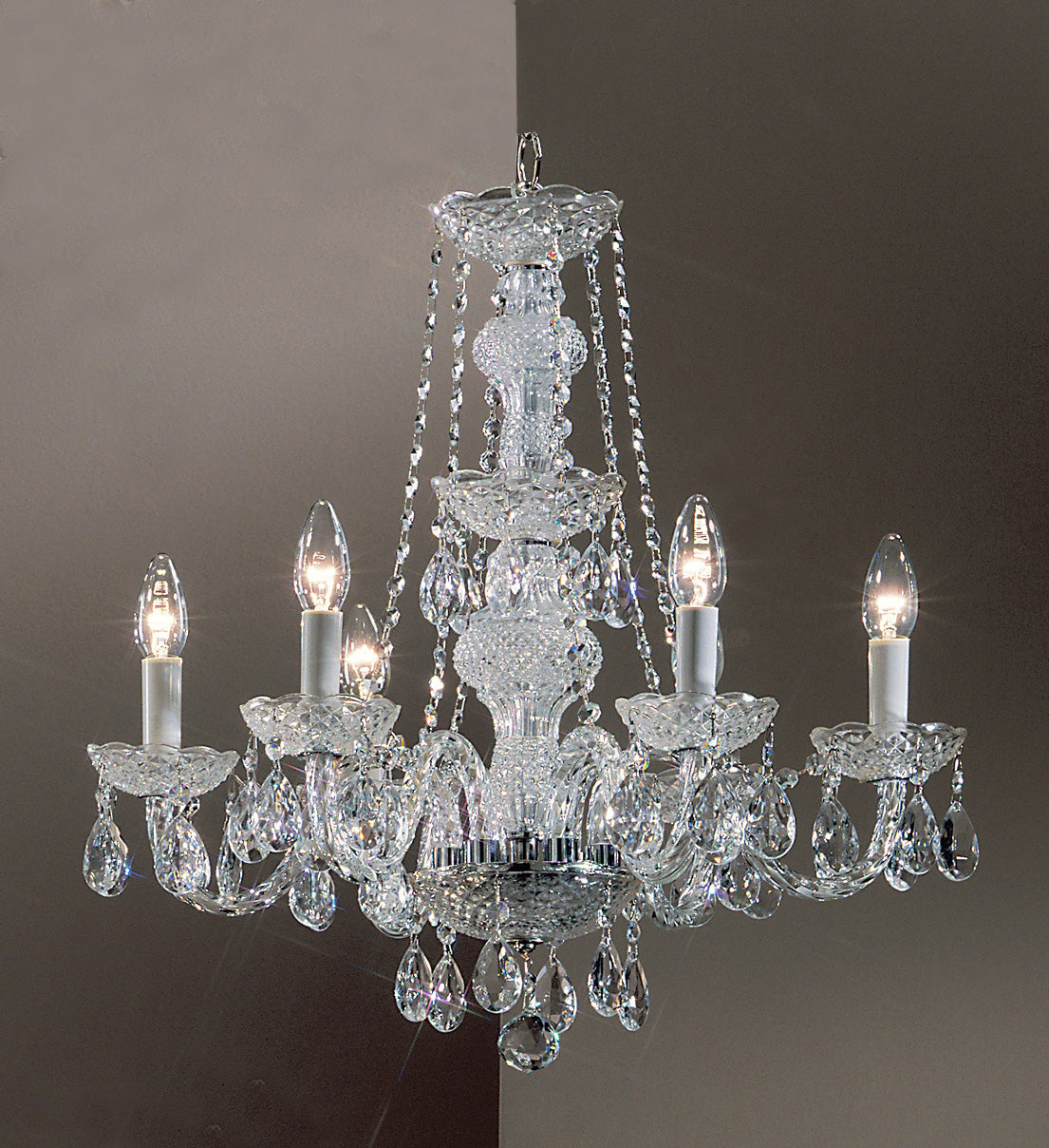 Classic Lighting 8236 CH I Monticello Crystal/Glass Chandelier in Chrome