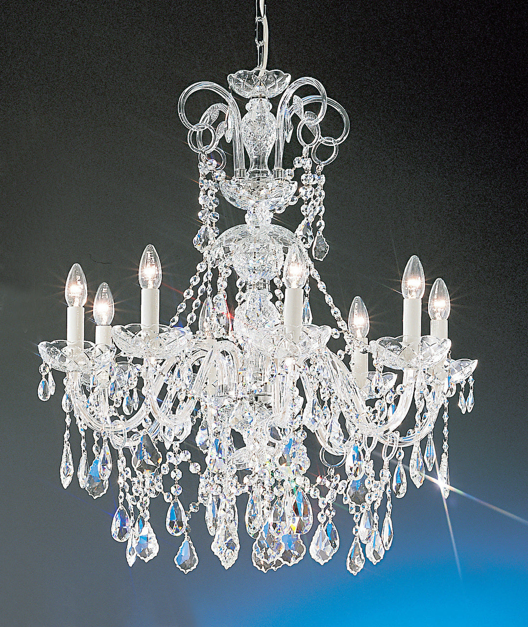 Classic Lighting 8261 G C Bohemia Crystal/Glass Chandelier in 24k Gold (Imported from Italy)