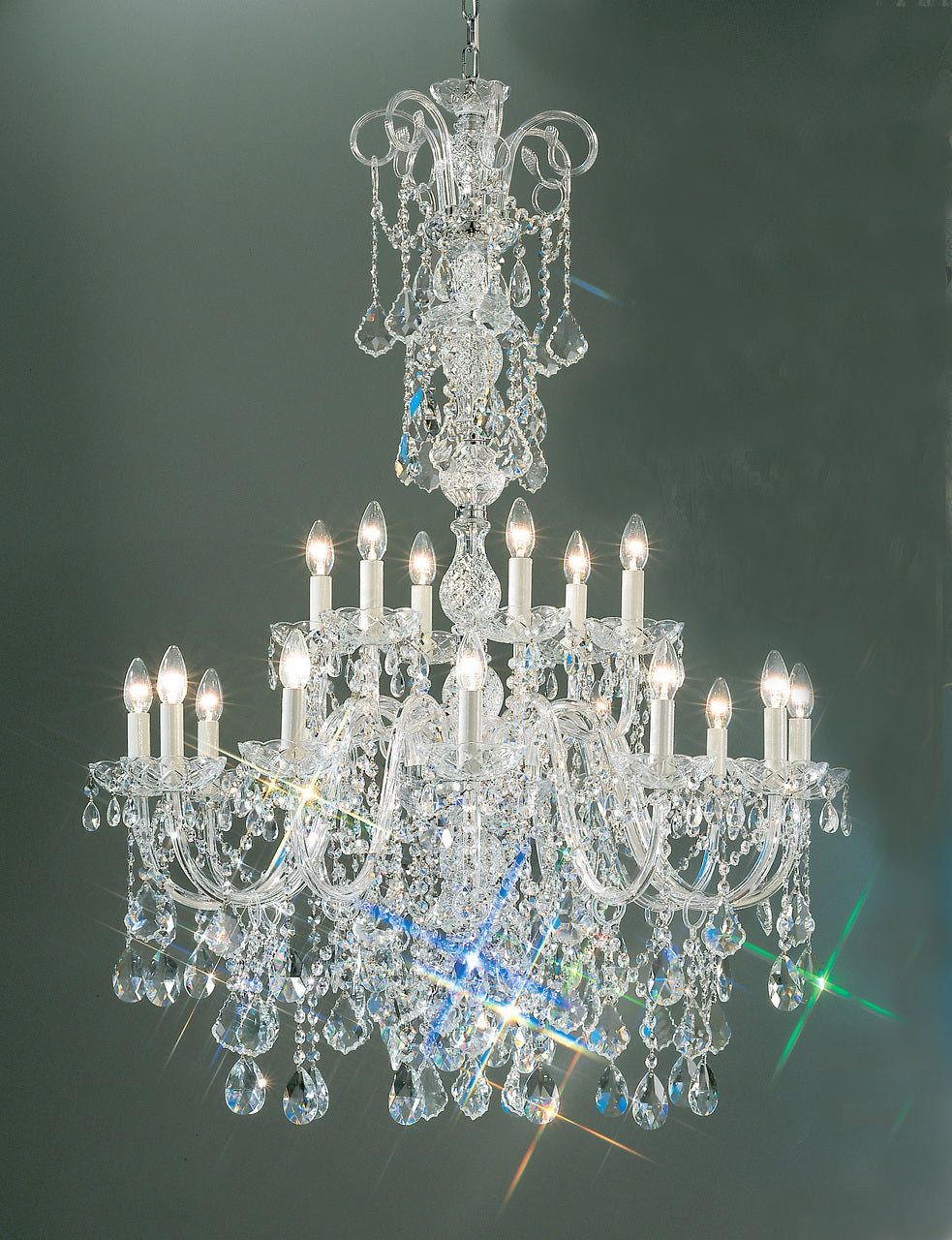 Classic Lighting 8263 CH C Bohemia Crystal/Glass Chandelier in Chrome (Imported from Italy)