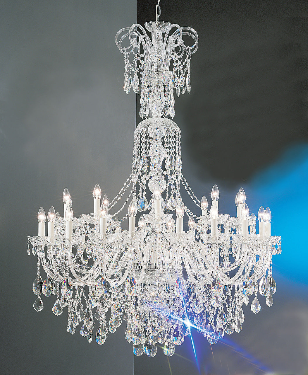 Classic Lighting 8264 CH SC Bohemia Crystal/Glass Chandelier in Chrome (Imported from Italy)