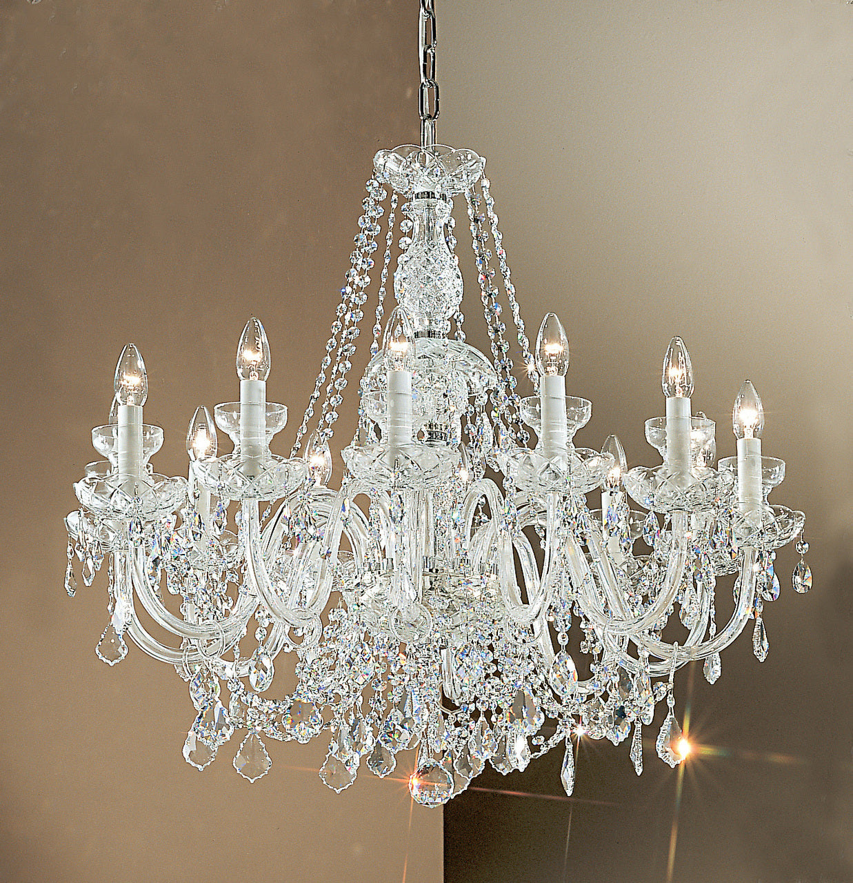 Classic Lighting 8276 CH S Bohemia Crystal/Glass Chandelier in Chrome (Imported from Italy)