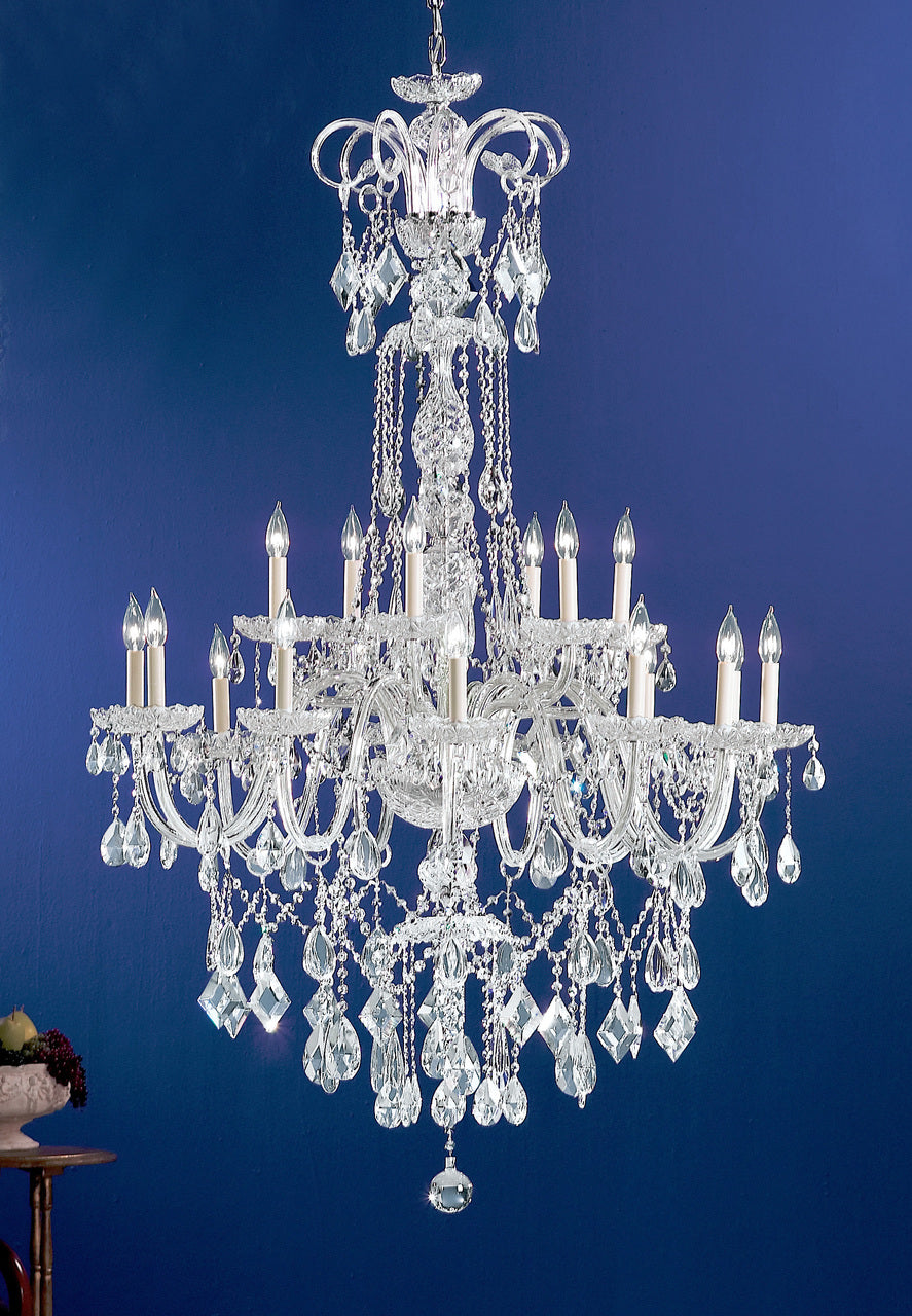 Classic Lighting 8283 CH SC Prague Crystal/Glass Chandelier in Chrome (Imported from Spain)