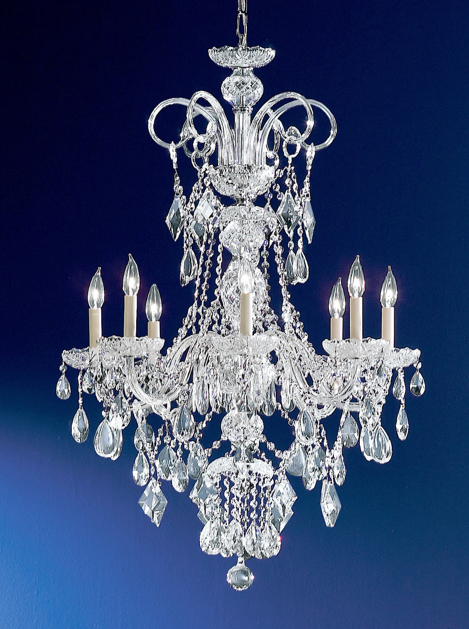 Classic Lighting 8288 CH SC Prague Crystal/Glass Chandelier in Chrome (Imported from Spain)
